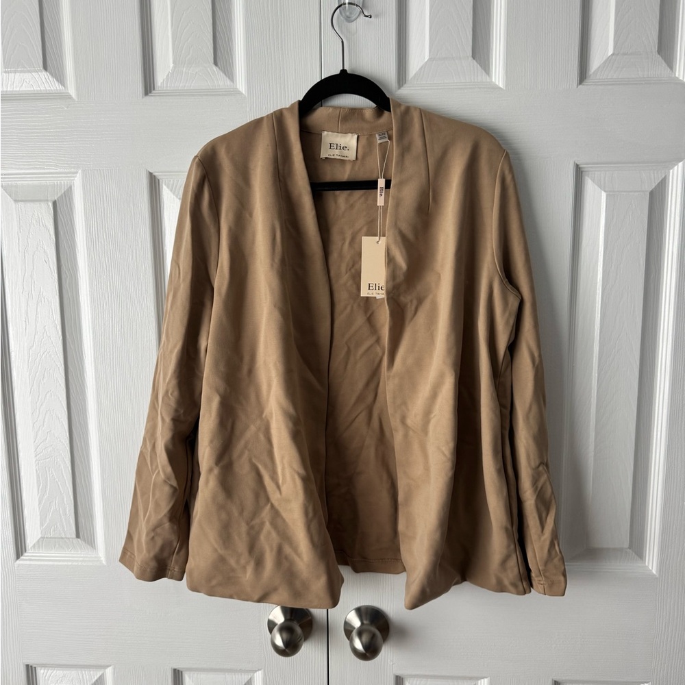 Elie Tahari Light Camel Brown Modern Blazer Sport Coat Women’s Size XL NWT